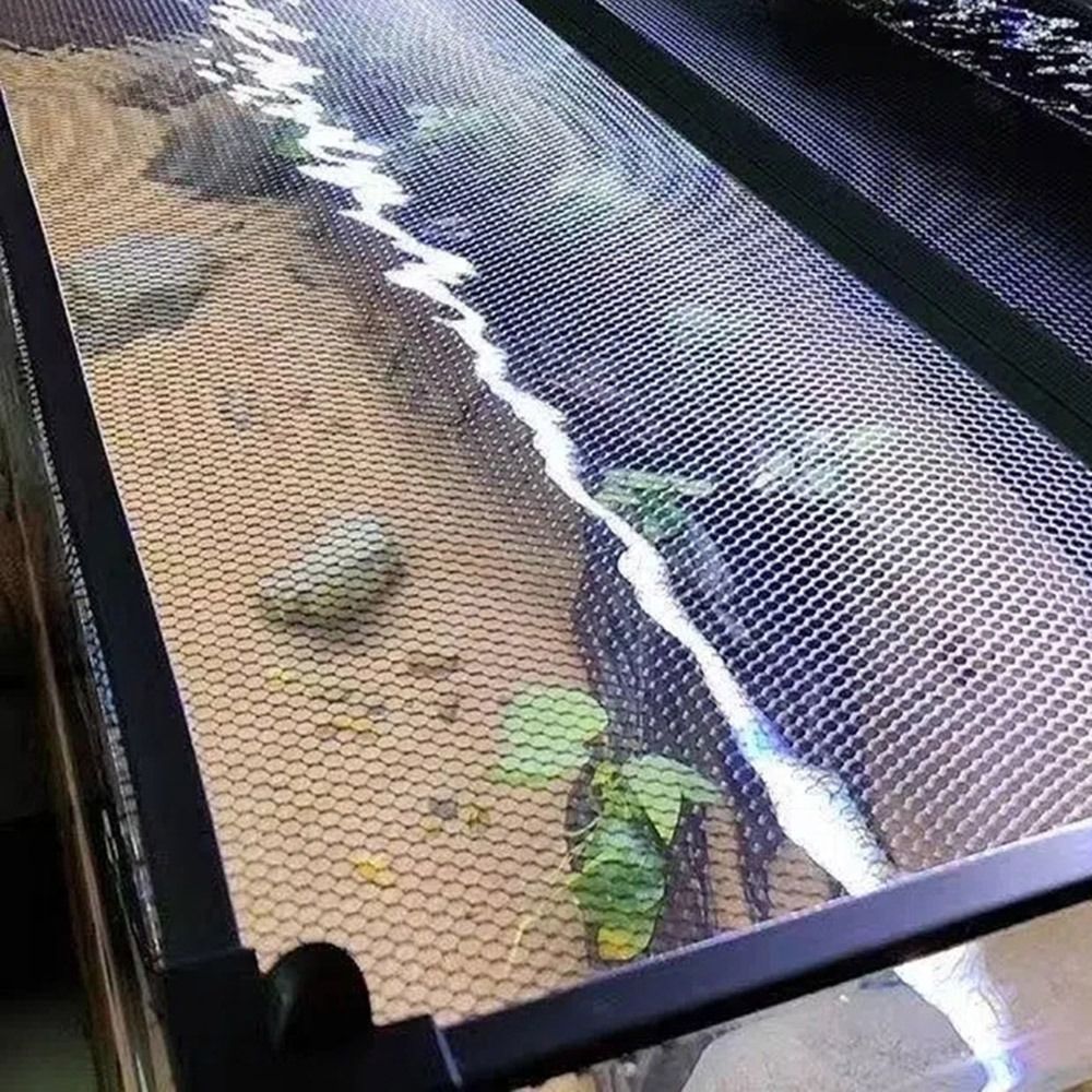 Tank Divider Mesh - 頑丈な磁気式水槽蓋カバー DIY 簡単設置 水槽メッシュ蓋カバー カメ水槽ネット 水槽