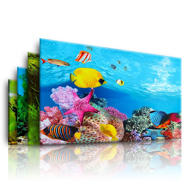 Aquarium Fish Cichlid - 水族館の背景 3d ステッカーポスター水槽水族館の背景アクセサリー装飾海洋植物 Aquascape 絵画