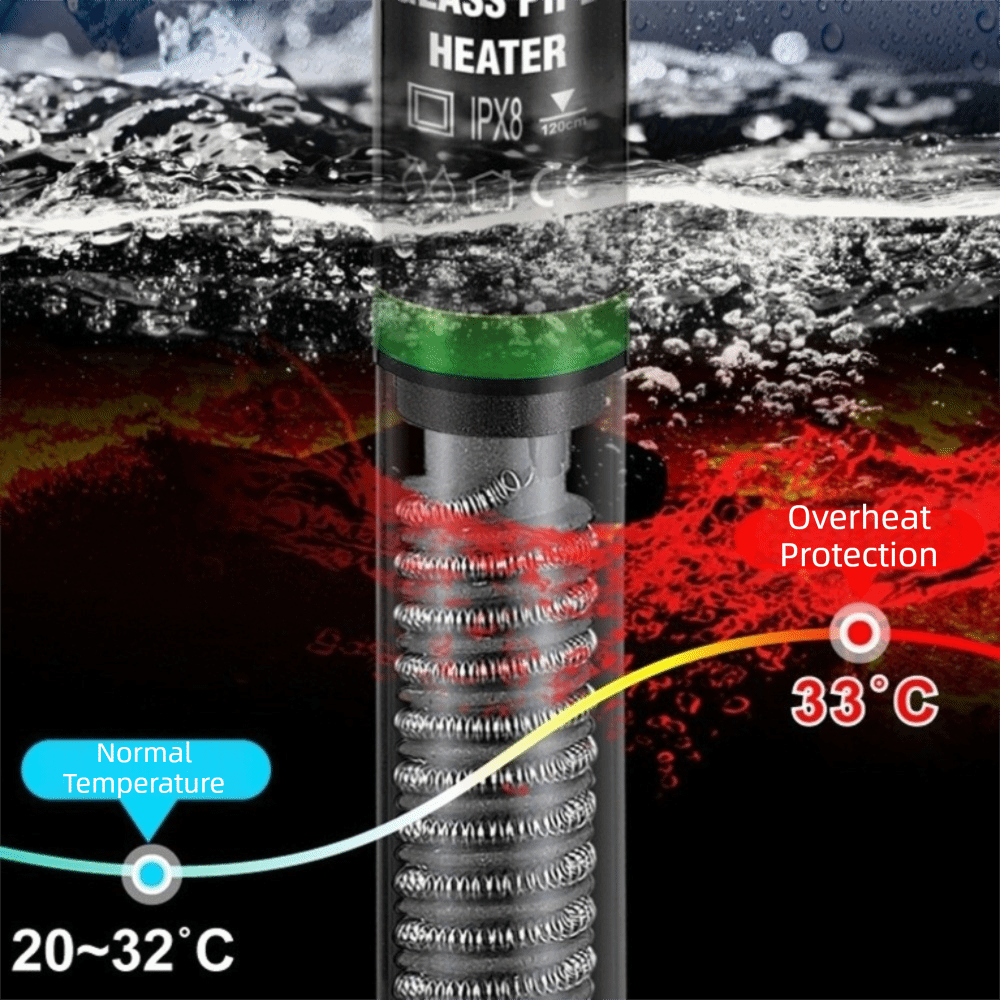 Aquarium Fish Cold Water - 25W-300W水槽用水中ヒーター、一定温度調節可能、カメタンク用ヒーター、低水位対応、吸盤付き