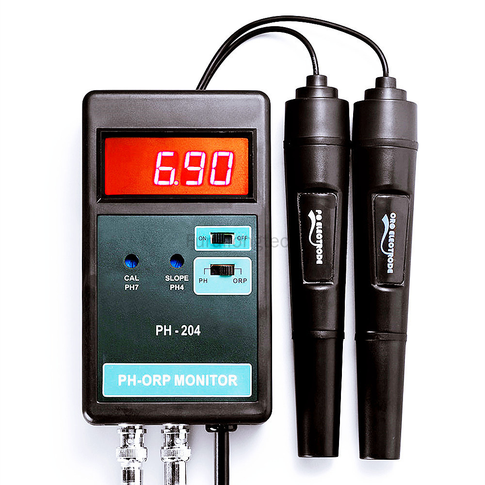 Aquarium Fish Online - PH-204 デジタルPH/ORPメーター 温度制御モニター 水槽 魚タンク 0～14PH