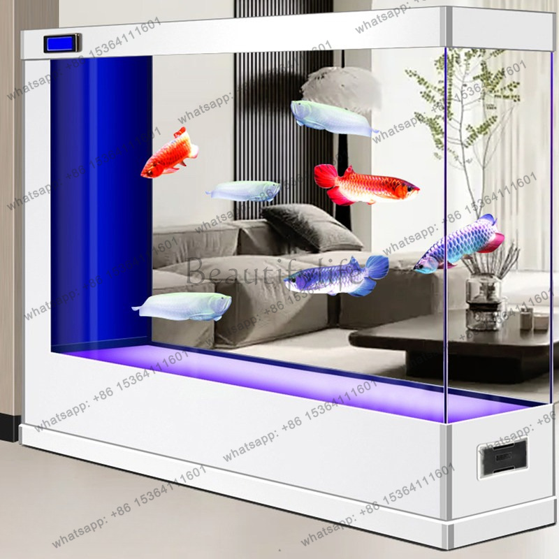 Aquarium Fish Goldfish - FG新スーパーホワイトガラス水槽：大型自動洗浄金魚水槽、底面フィルター付きエコ間仕切り水槽、ホームオフィス用J