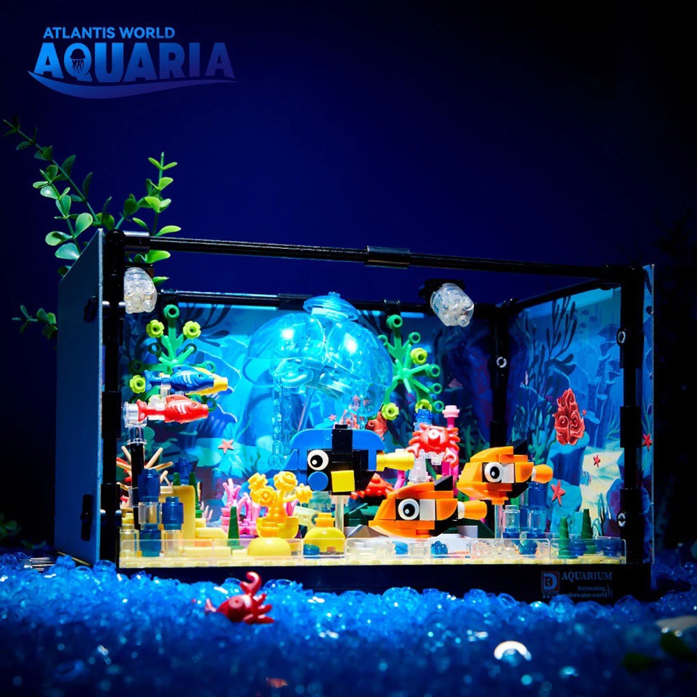 Aquarium Fish Marine - アイデアシリーズ アクアリウム 海洋動物 ビルディングブロック クリエイティブエキスパート 魚タンクモデル