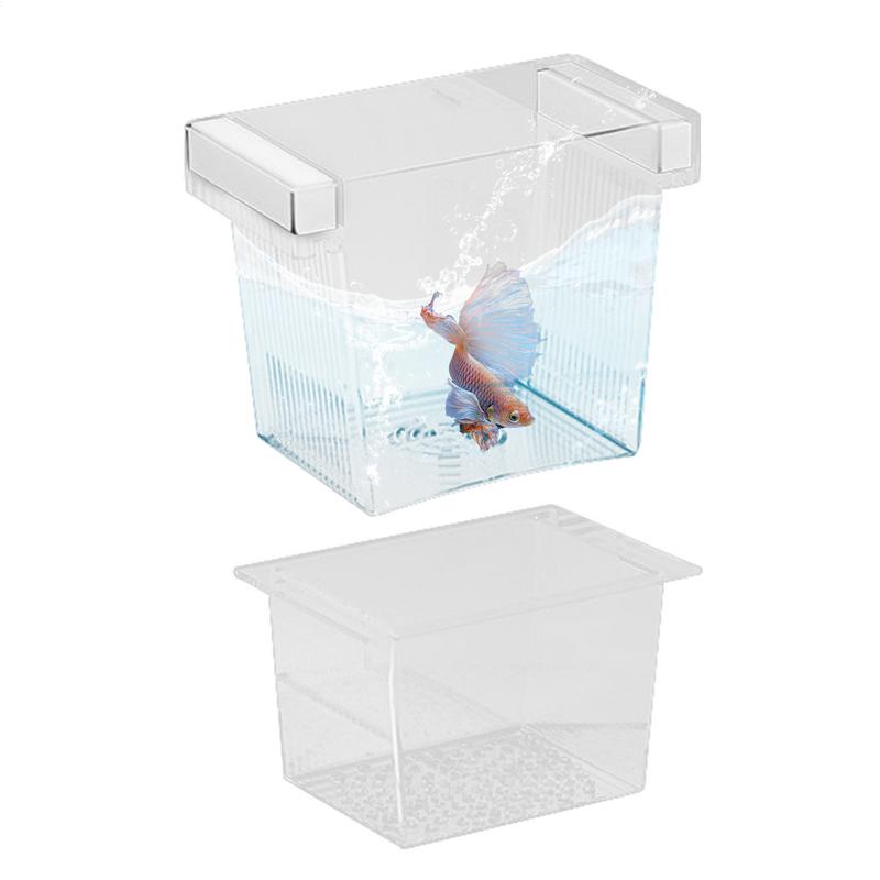 Tank Divider Mesh - 魚繁殖者ボックス水族館メッシュ繁殖ボックス水槽保育園ディバイダーコンテナ孵化場インキュベーターベタグッピー用