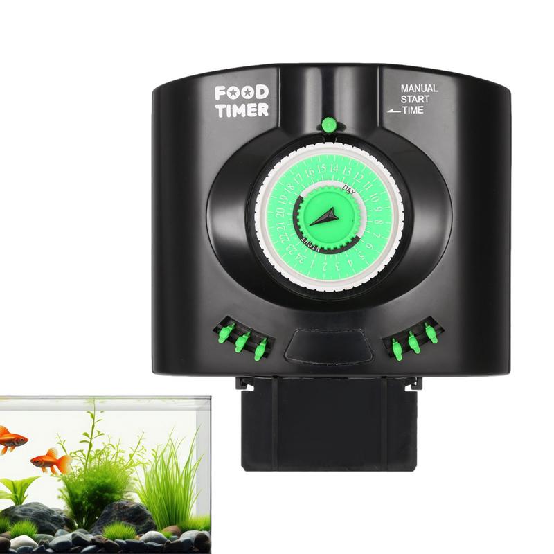Aquarium Fish Auto Feeder - タイマー付き自動フィッシュフィーダー、水族館フードディスペンサー、固定電気フィーダー、さまざまなタイプの魚とタンク