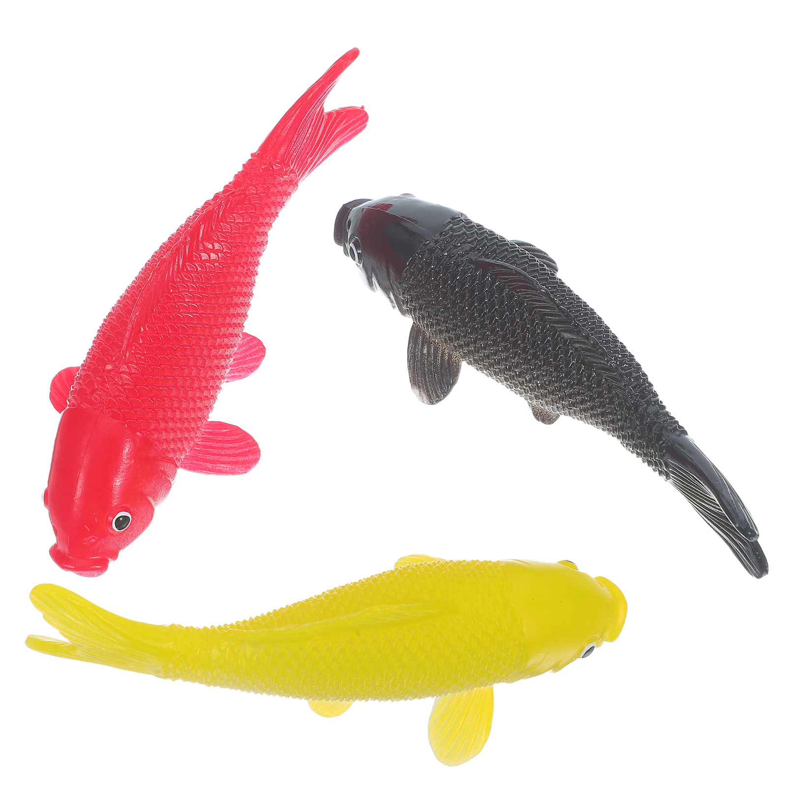 Fish Aquarium Home - 3 個の魚工芸品おもちゃリアルなプラスチック魚の置物人工水槽装飾金魚飾り家庭用水槽池用