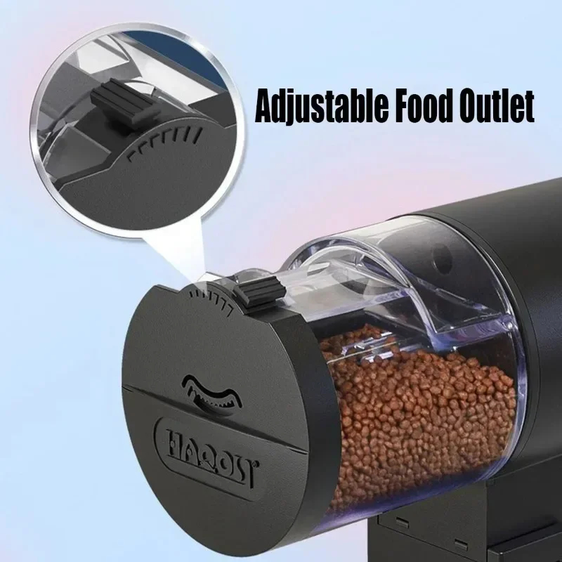 Aquarium Fish Feeder Automatic - デジタル自動給餌器 100ml プログラム可能な水槽用フードディスペンサー タイマー付き IP66防水 池やカメの水槽に最適