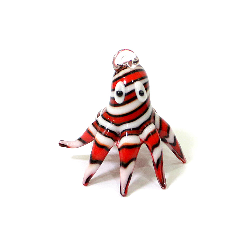 ミニガラス製タコペンダント かわいい海洋動物チャーム DIY - Aquarium Fish Marine のレビューと価格