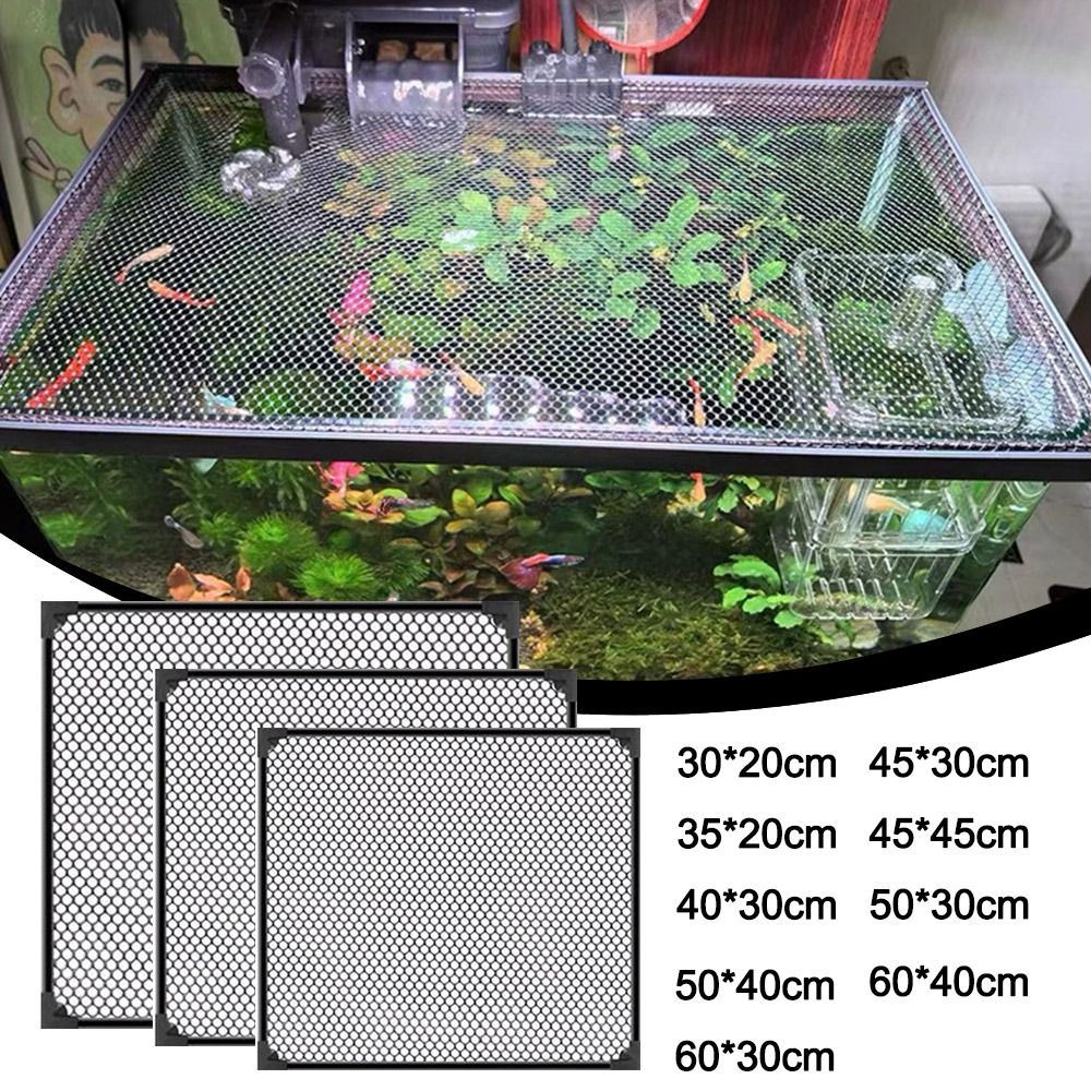 頑丈な磁気式水槽蓋カバー DIY 簡単設置 水槽メッシュ蓋カ - Tank Divider Mesh のレビューと価格