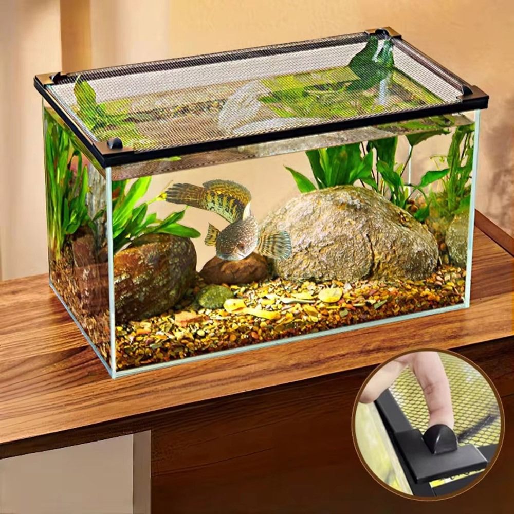 頑丈な磁気式水槽蓋カバー DIY 簡単設置 水槽メッシュ蓋カ - Tank Divider Mesh のレビューと価格