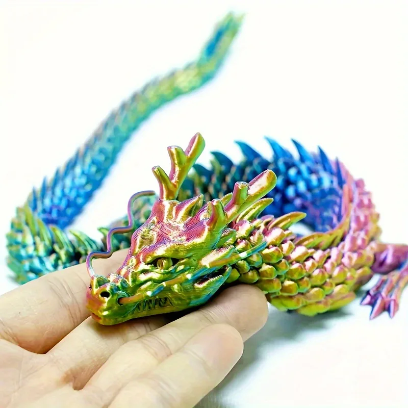 3Dプリント一体型ドラゴンオーナメント、可動式漫画風ドラゴン - Aquarium Fish Only のレビューと価格
