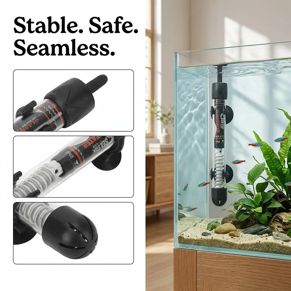 調整可能な水槽ヒーター 25W-300W 自動定温 魚タンク - Aquarium Fish Cold Water のレビューと価格