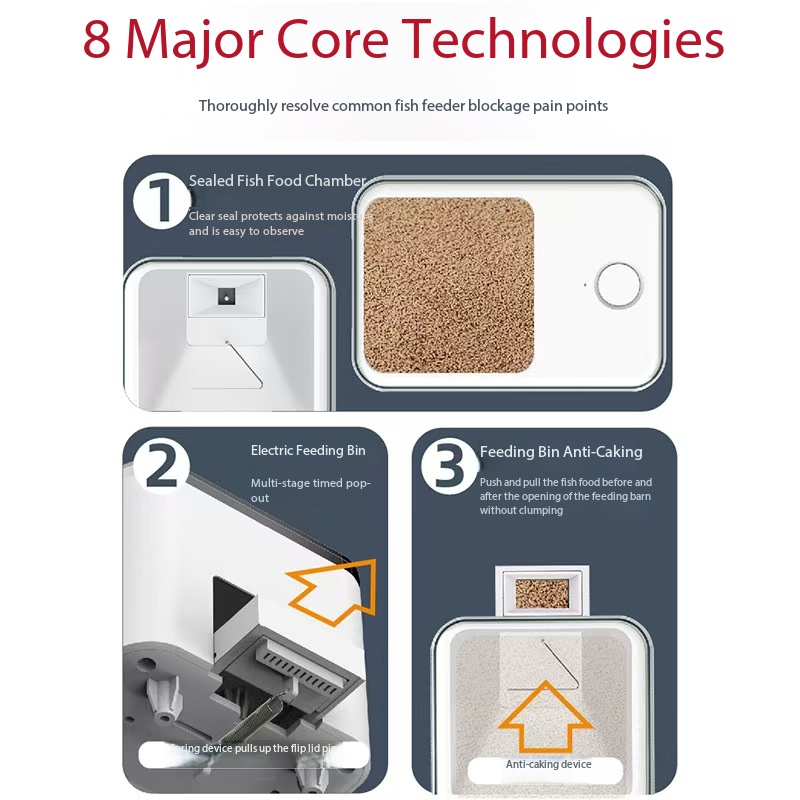 スマート水槽用自動給餌器、自動タイマー付きフードディスペンサ - Aquarium Fish Auto Feeder のレビューと価格