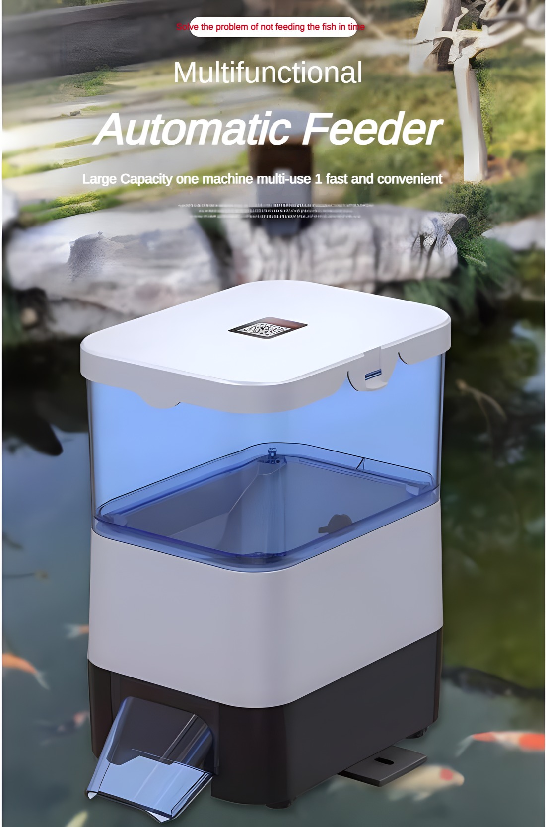 EVNICEソーラー自動給餌器 インテリジェントフィッシュフ - Aquarium Fish Feeder Automatic のレビューと価格