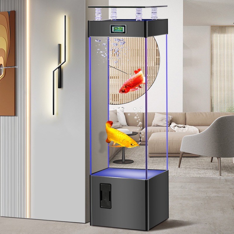 超透明ガラス製水槽、水換え不要、エコ水槽、中・小型リビングル - Aquarium Fish Goldfish のレビューと価格