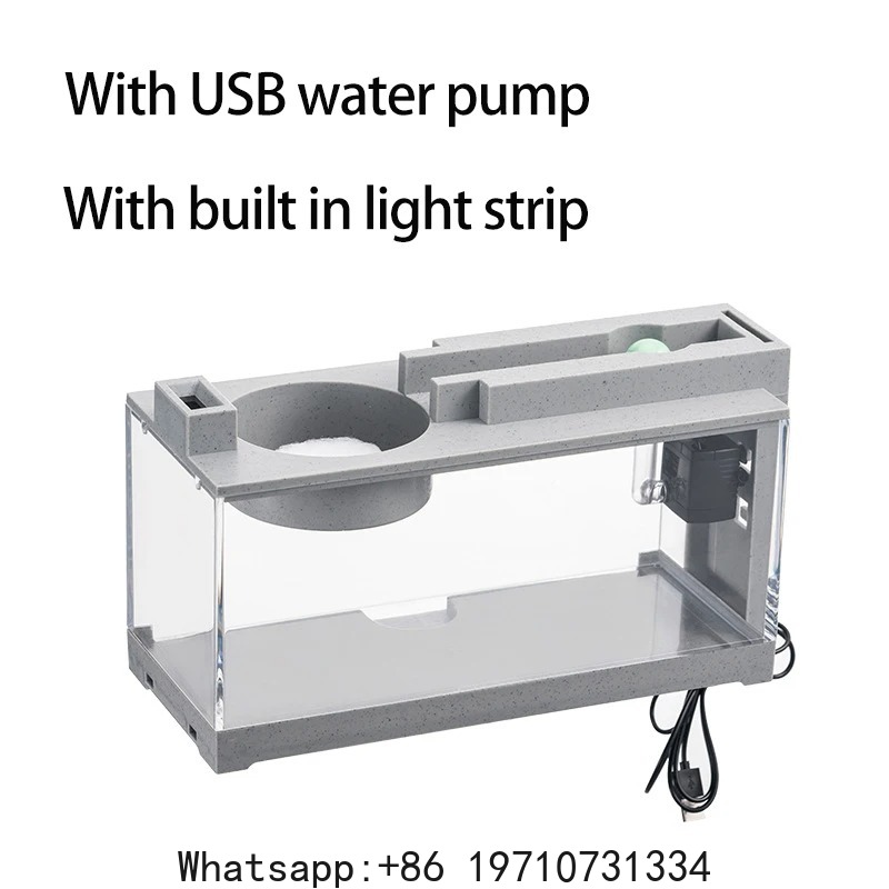 水族館の水槽キット内蔵酸素バーUSBミュートフィルター付きラ - Fish Aquarium Home のレビューと価格