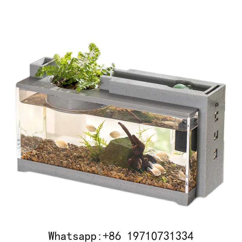 水族館の水槽キット内蔵酸素バーUSBミュートフィルター付きラ - Fish Aquarium Home のレビューと価格