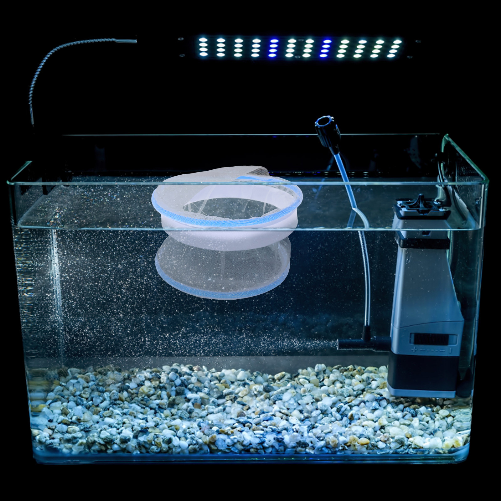 2個入り透明フローティングアイソレーションタンク水槽 グッピ - Tank Divider Mesh のレビューと価格
