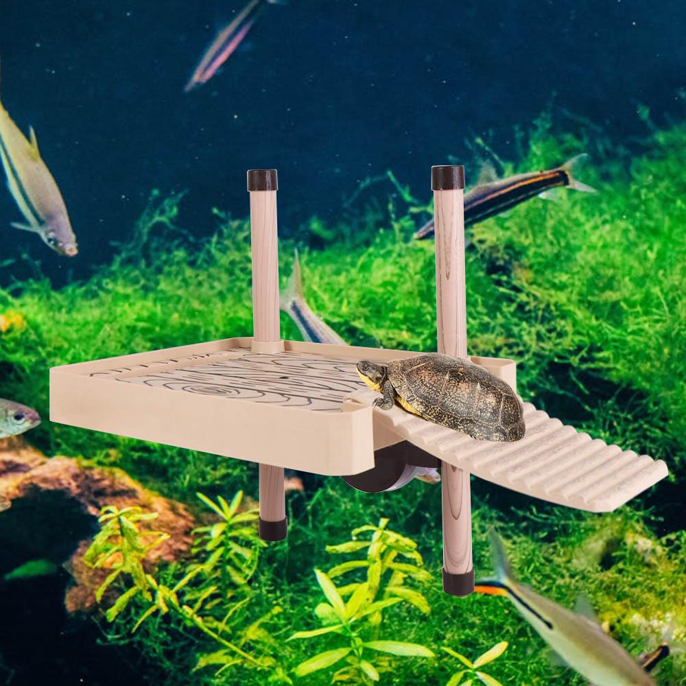 木目調カメプラットフォームプラスチック耐寒カメ日光浴プラット - Aquarium Fish Cold Water のレビューと価格