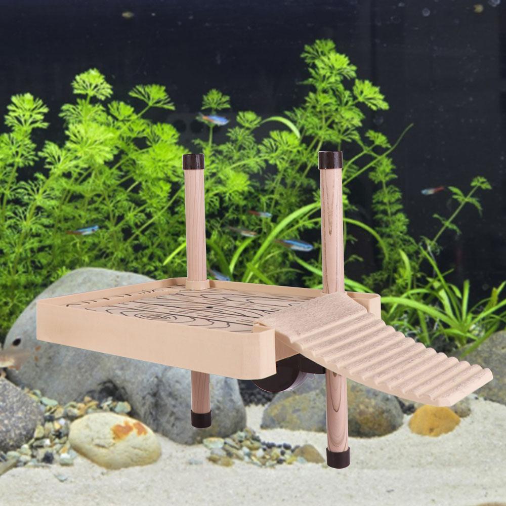 木目調カメプラットフォームプラスチック耐寒カメ日光浴プラット - Aquarium Fish Cold Water のレビューと価格