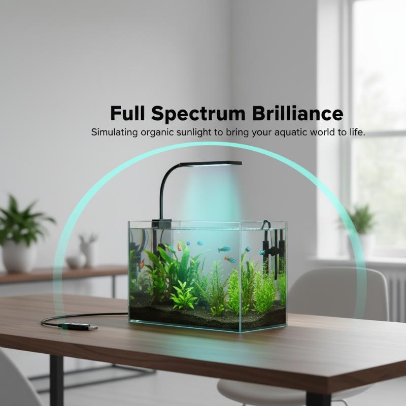 USB水槽クリップライトフレキシブルネックフルスペクトルLE - Fish Aquarium Home のレビューと価格