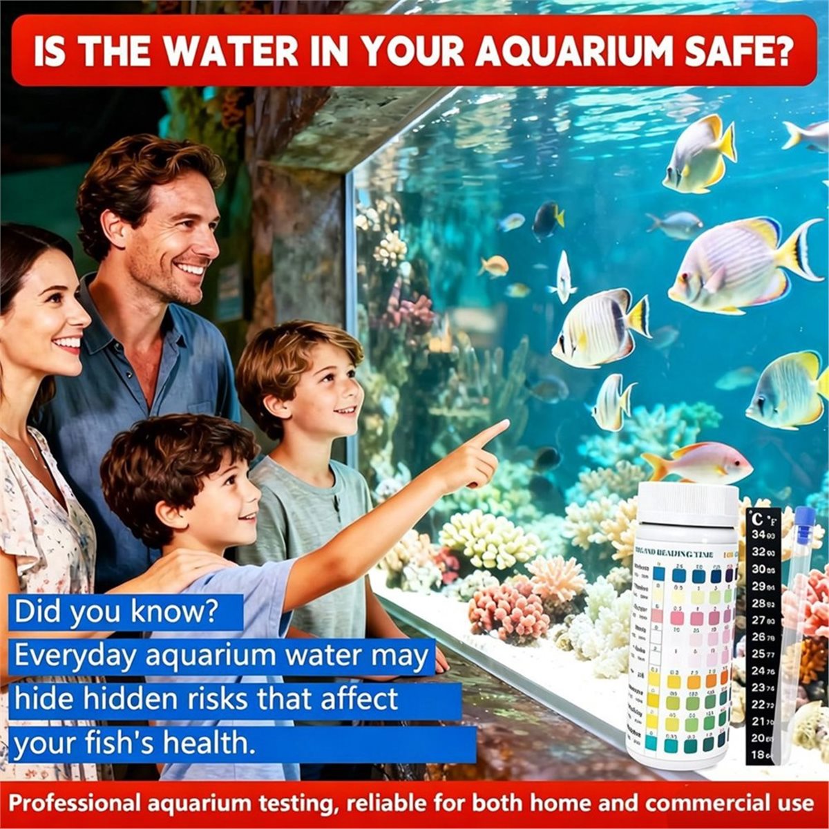 HGHO 9 in 1 アクアリウムテストストリップ、100 - Aquarium Test Kit のレビューと価格