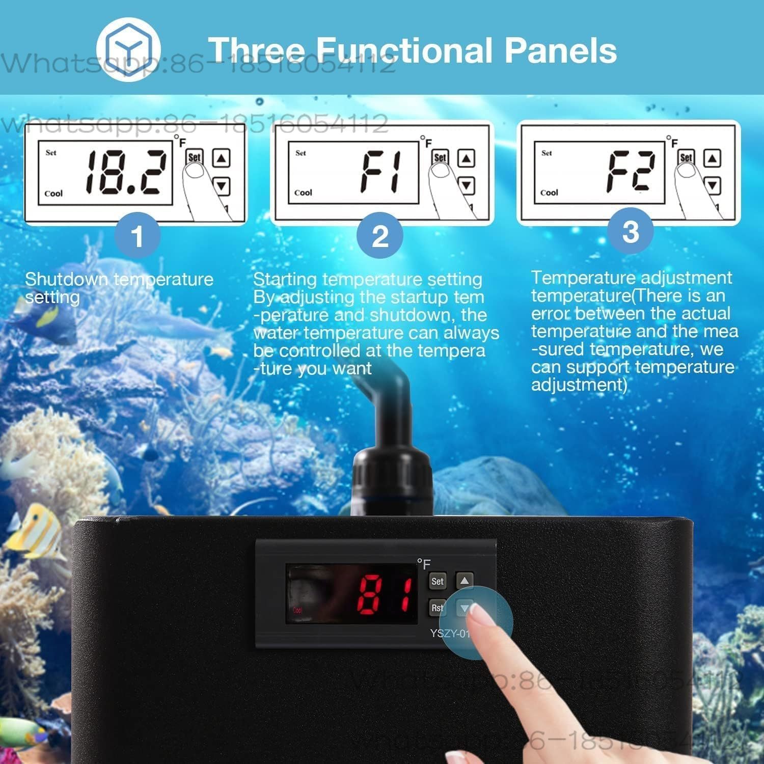 水槽用チラー 79ガロン 1/3馬力 300L 冷水冷却装置 - Aquarium Fish Cold Water のレビューと価格