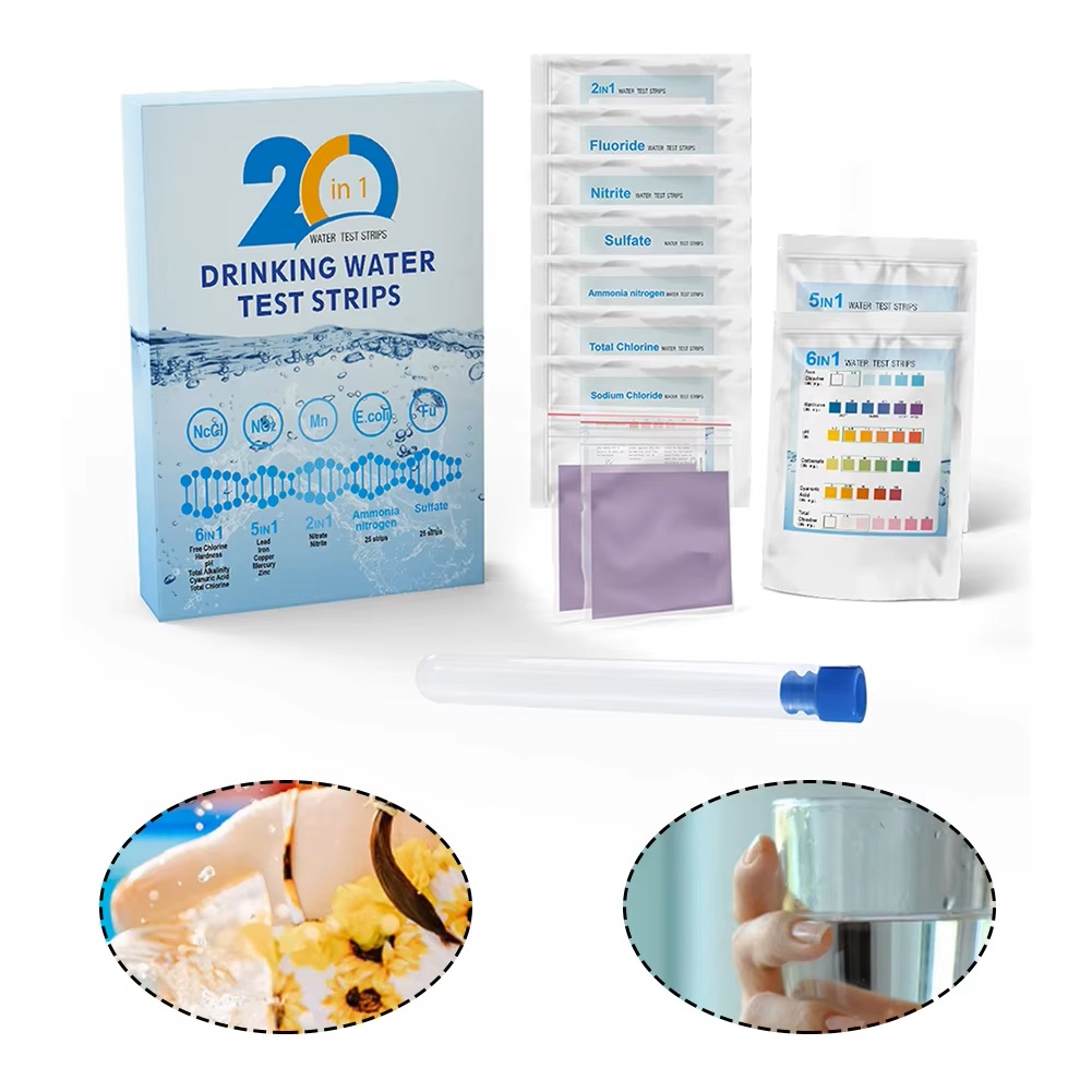 YAGO 20 in 1 水質検査ストリップ 家庭用飲料水検 - Aquarium Test Kit のレビューと価格