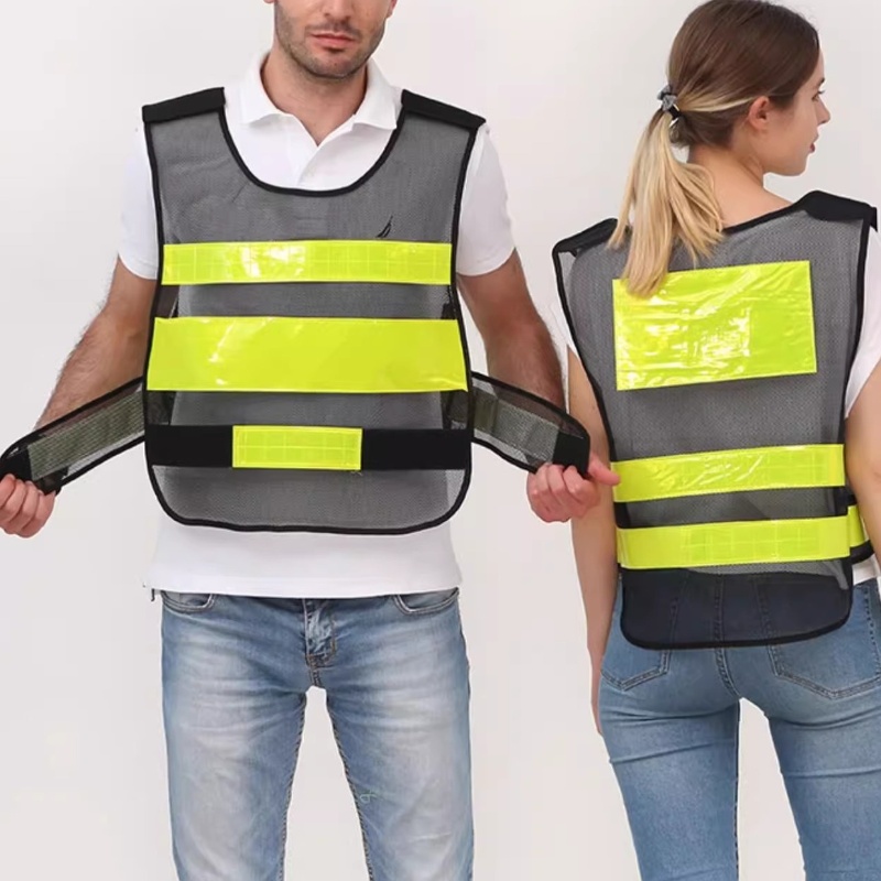 夜間安全高視認性反射ストライプベスト作業服チョッキサイクリン - Tank Divider Mesh のレビューと価格