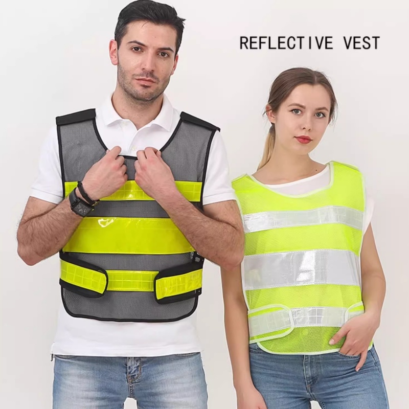 夜間安全高視認性反射ストライプベスト作業服チョッキサイクリン - Tank Divider Mesh のレビューと価格