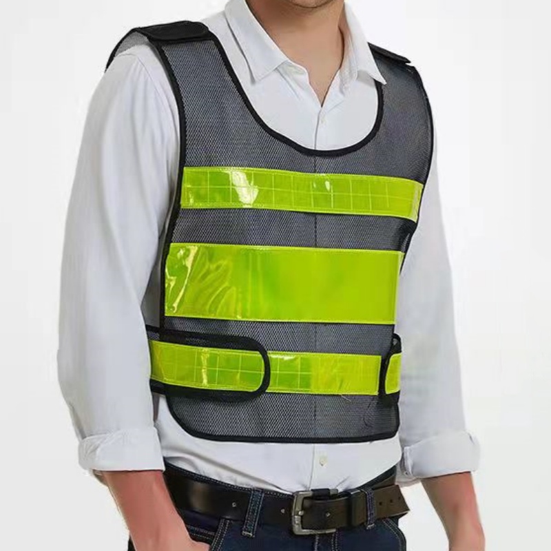 夜間安全高視認性反射ストライプベスト作業服チョッキサイクリン - Tank Divider Mesh のレビューと価格