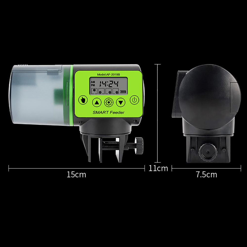 デジタル自動魚餌供給器、水槽用インテリジェントタイマー付き電 - Aquarium Fish Feeder Automatic のレビューと価格