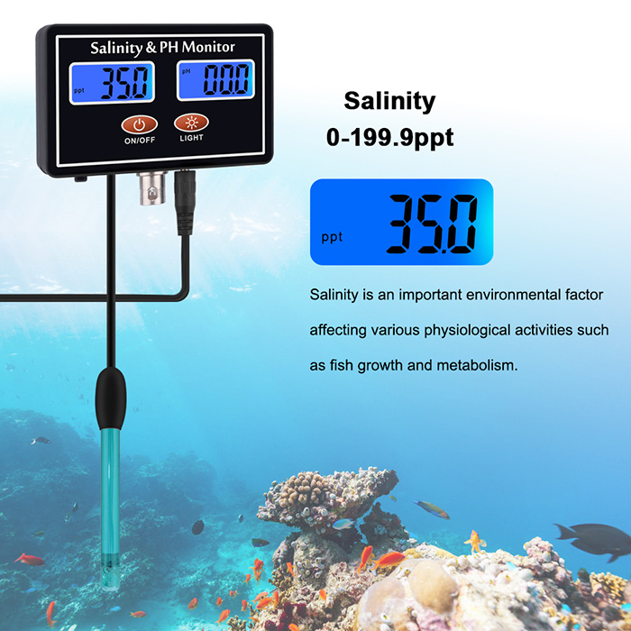 オンラインpH・塩分計 2 in 1 水族館水質計 海水塩分 - Aquarium Fish Online のレビューと価格