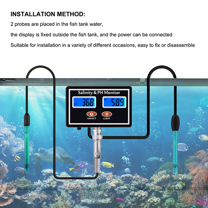 オンラインpH・塩分計 2 in 1 水族館水質計 海水塩分 - Aquarium Fish Online のレビューと価格