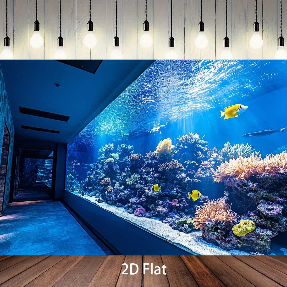 鮮やかな水中水族館タペストリー サンゴ礁 カラフルな魚の壁掛 - Fish Aquarium Home のレビューと価格