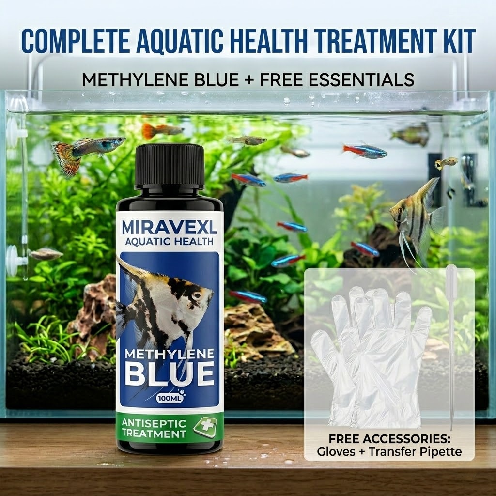 MIRAVEXL 100ml メチレンブルー水槽魚消毒剤 水 - Aquarium Fish Parasites のレビューと価格