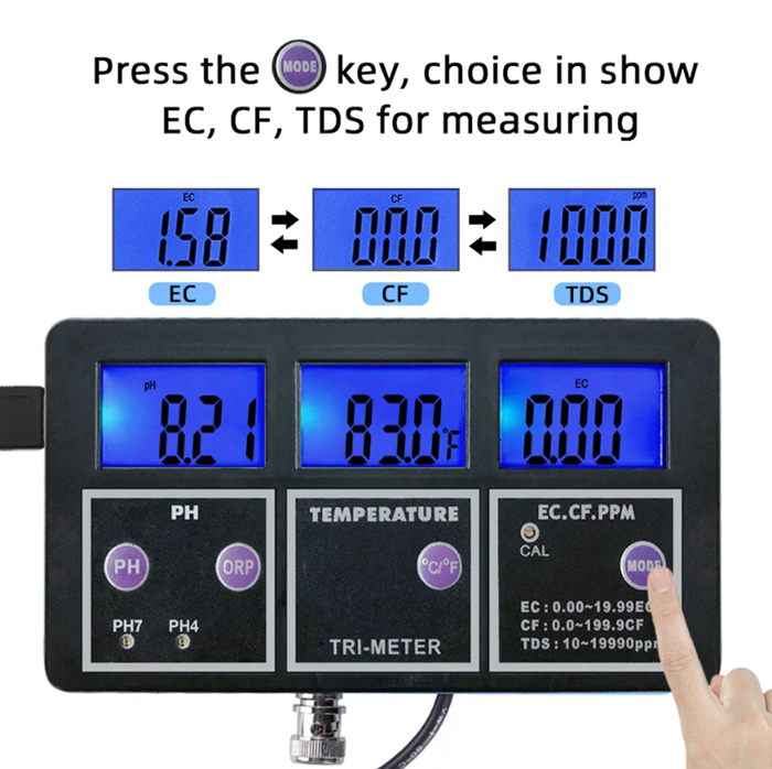 新型5 in 1 PH/ORP/TDS/EC/TEMPメータ - Aquarium Fish Online のレビューと価格