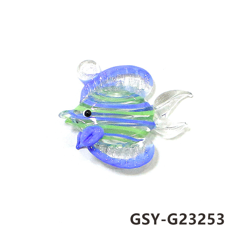 手作りの熱帯魚ミニチュア彫刻2点セットガラスペンダント水族館 - Aquarium Fish Marine のレビューと価格