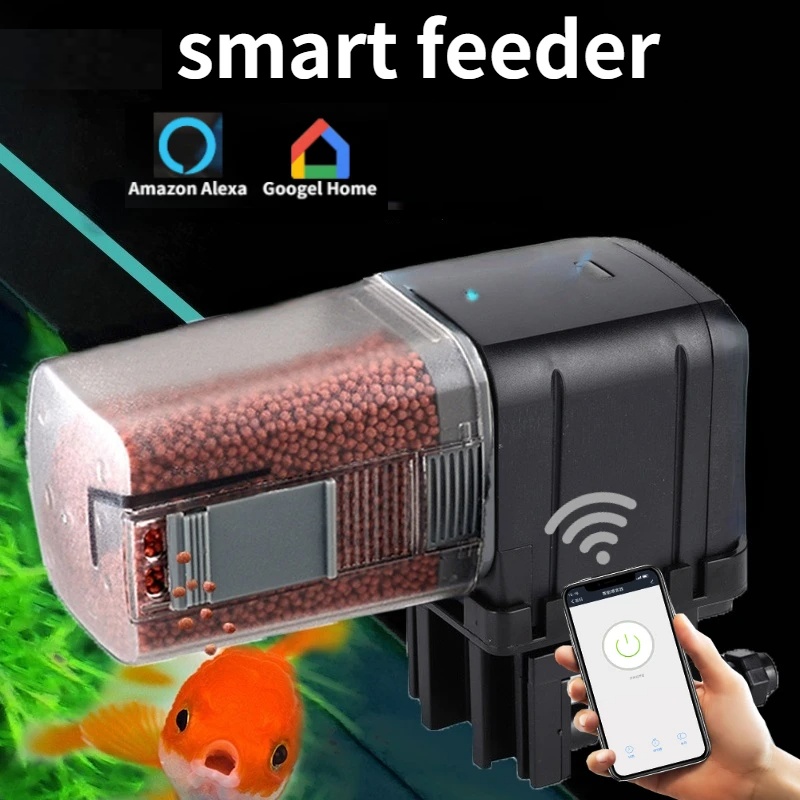 WiFi魚用自動給餌器 スマートホーム製品 モバイル制御 水 - Aquarium Fish Feeder Automatic のレビューと価格