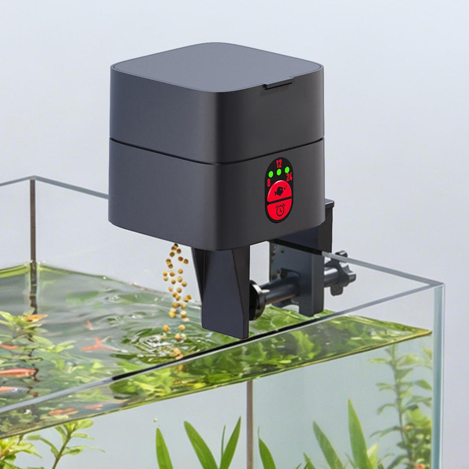 水槽用自動魚フィーダー 自動式Type-C充電式ディスペンサ - Aquarium Fish Auto Feeder のレビューと価格