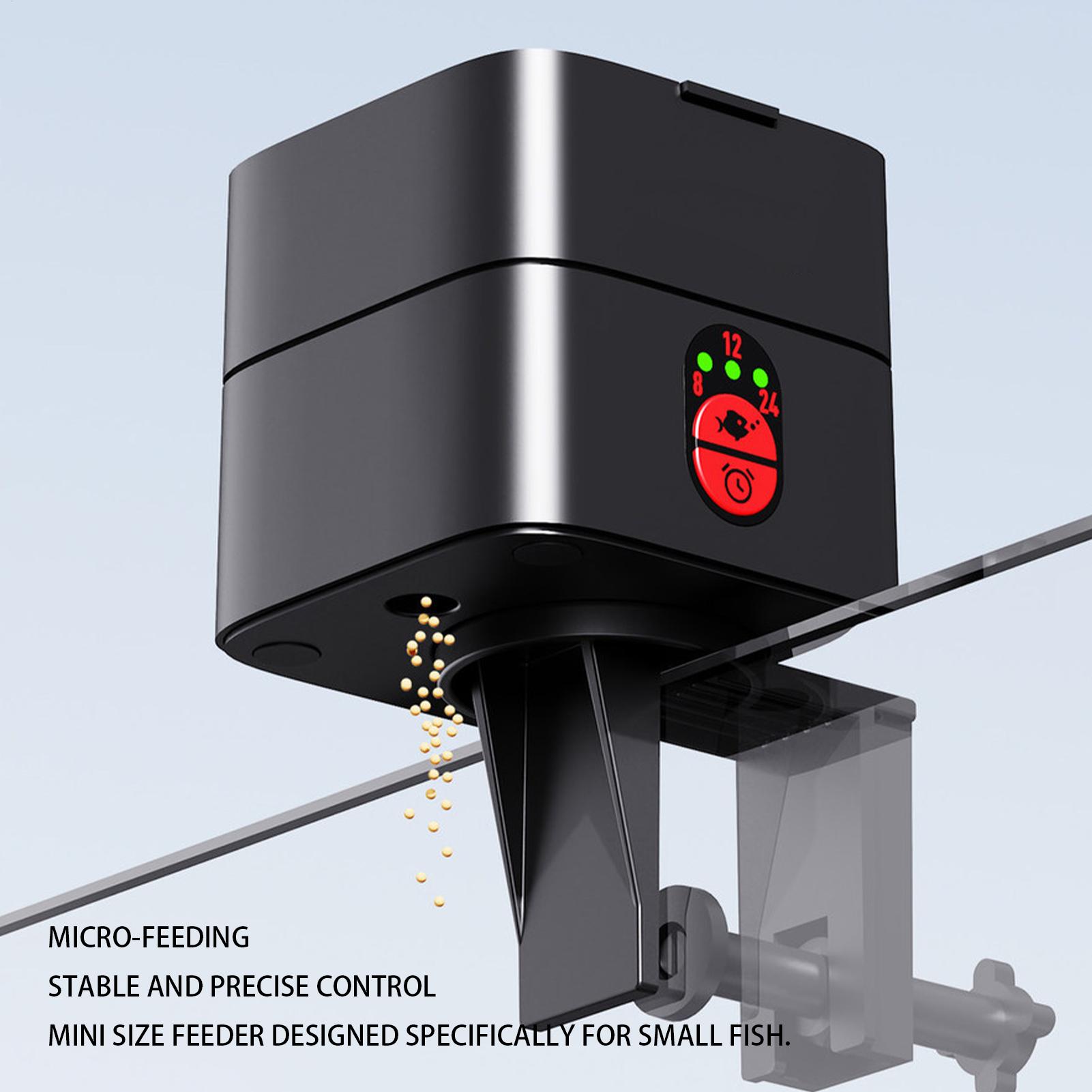 水槽用自動魚フィーダー 自動式Type-C充電式ディスペンサ - Aquarium Fish Auto Feeder のレビューと価格