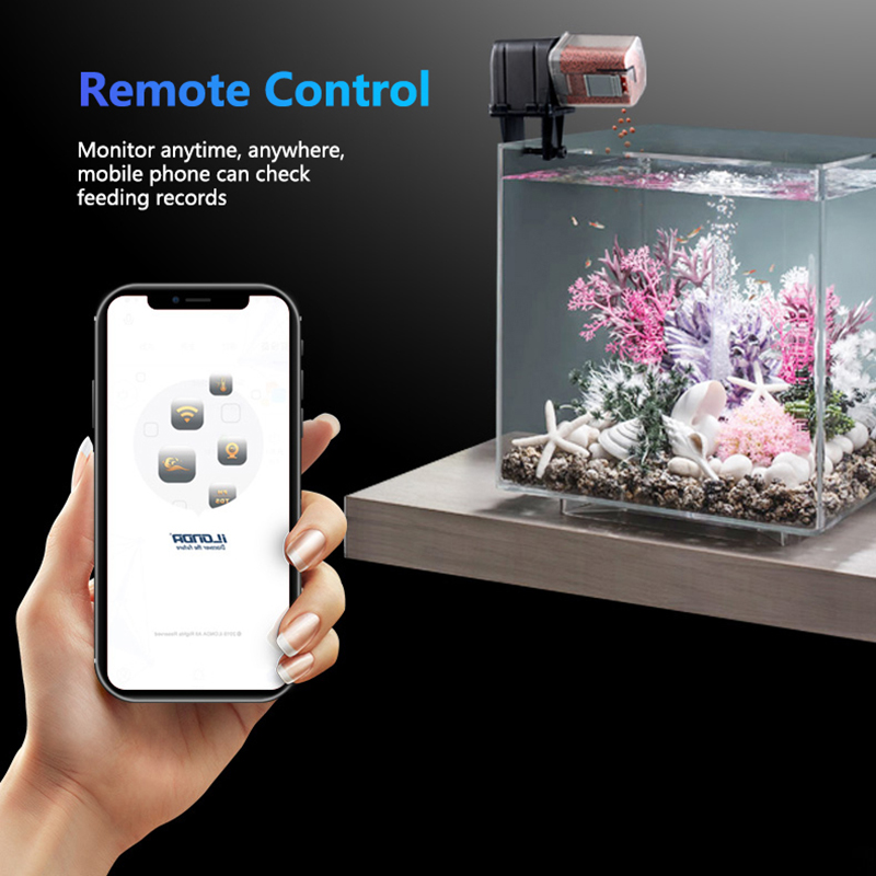 スマート WiFi 魚フィーダーリモコン水槽給餌ホリデー自動 - Aquarium Fish Auto Feeder のレビューと価格