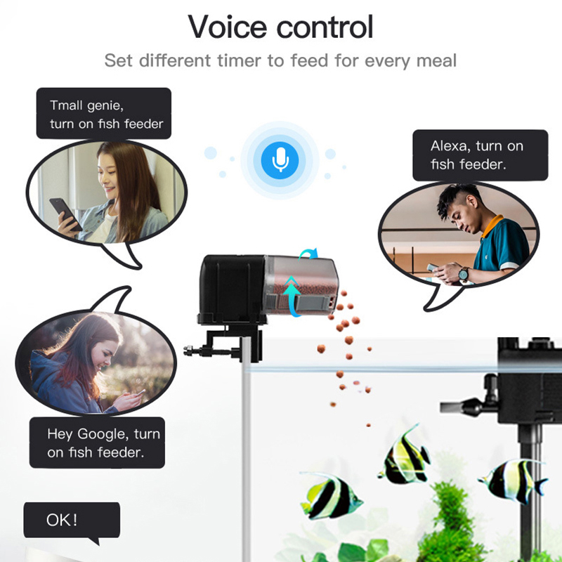 スマート WiFi 魚フィーダーリモコン水槽給餌ホリデー自動 - Aquarium Fish Auto Feeder のレビューと価格