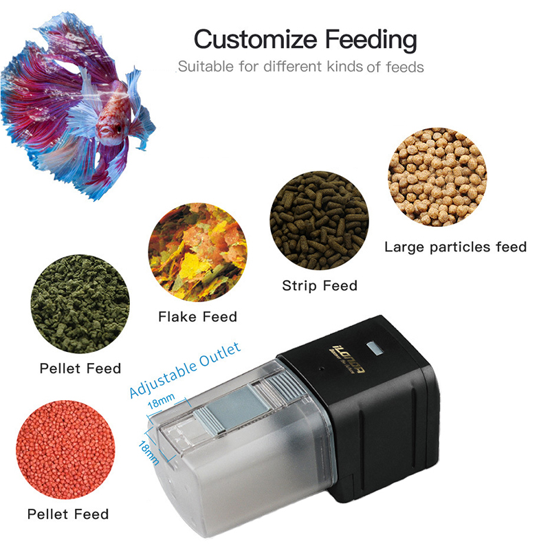 スマート WiFi 魚フィーダーリモコン水槽給餌ホリデー自動 - Aquarium Fish Auto Feeder のレビューと価格