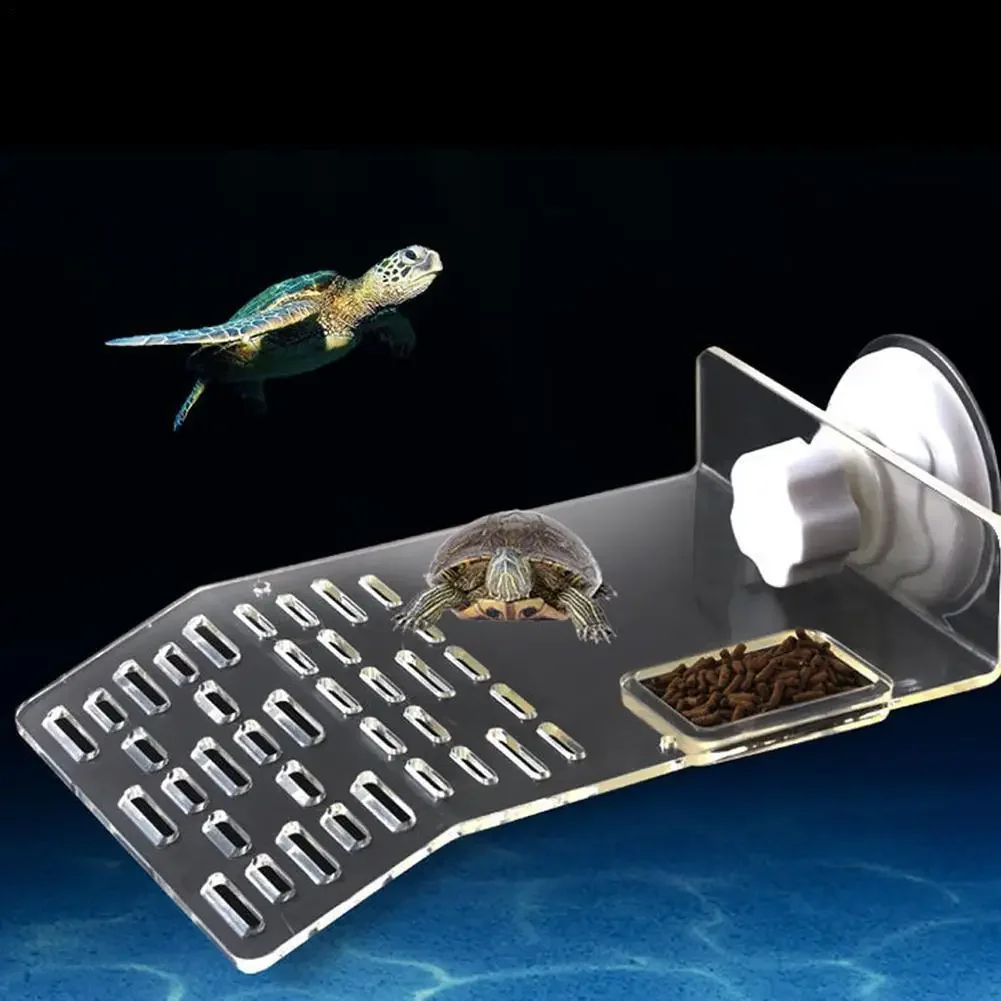 カメ用桟橋ドック日光浴プラットフォーム棚型スロープステップラ - Aquarium Xl のレビューと価格