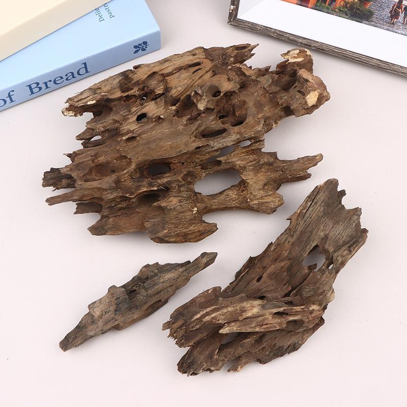 △   エビの木製水槽装飾品、天然の穴が付いた水槽用の流木水 - Aquarium Fish Cichlid のレビューと価格