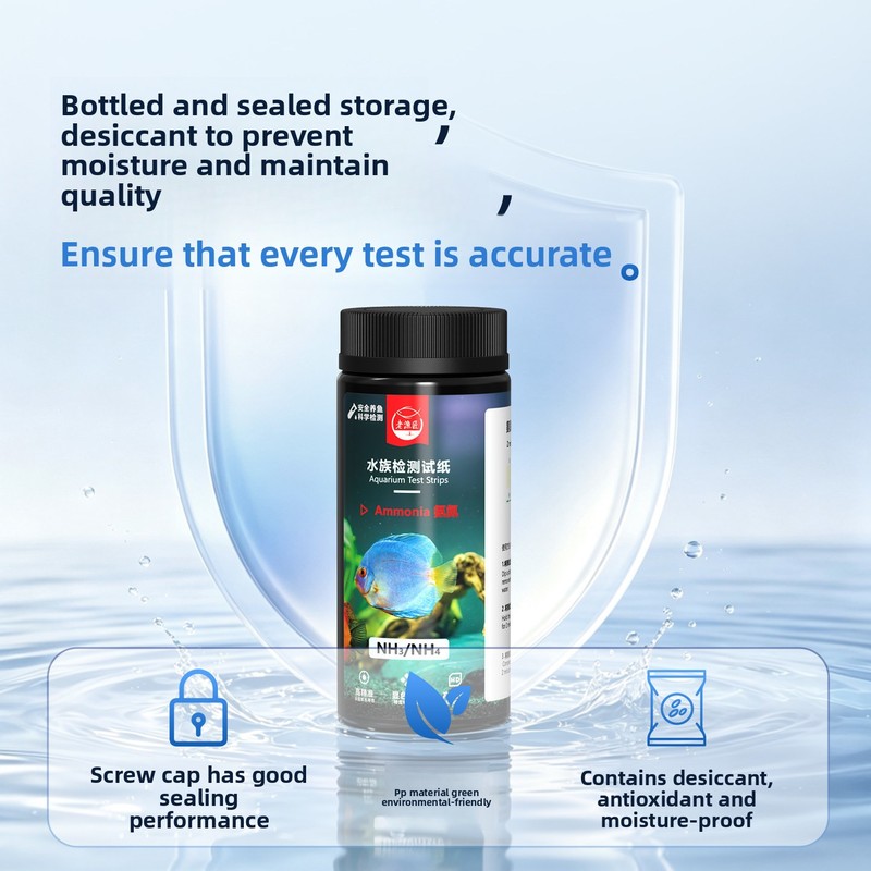 8-in-1水槽用テストストリップ - 淡水・海水の水槽や池 - Aquarium Test Kit のレビューと価格